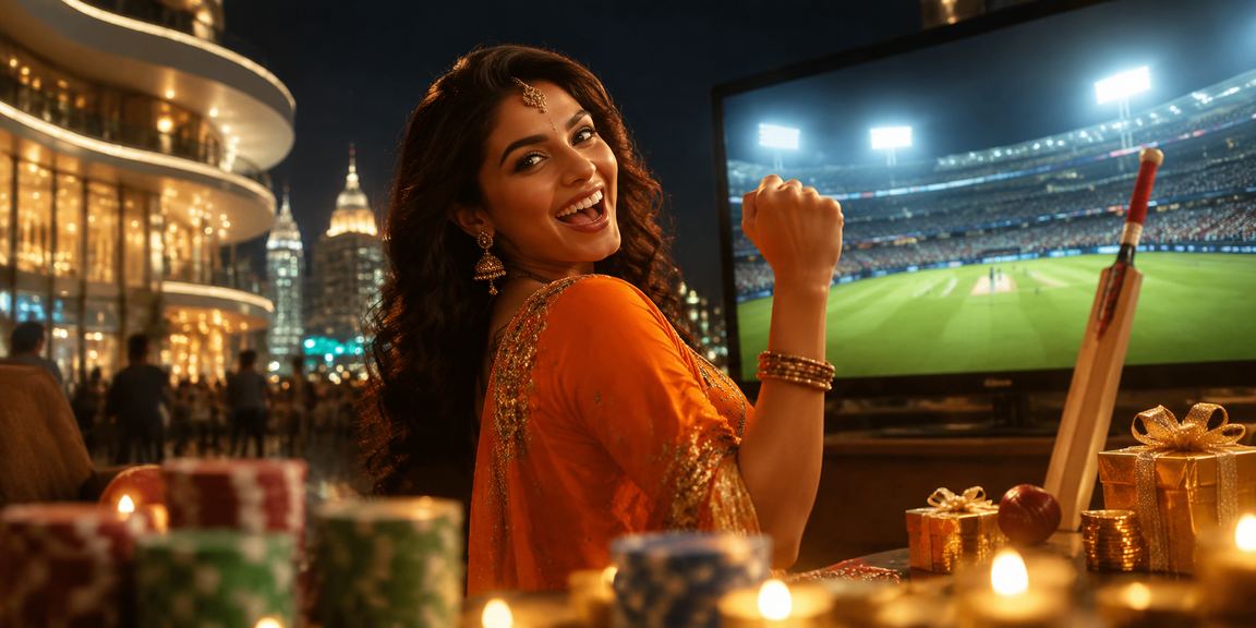 Crowded night market vibrant with cricket betting excitement during IPL